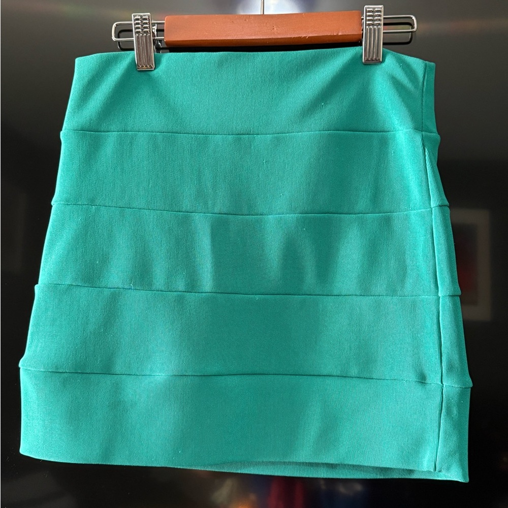 Foreign Exchange Vibrant Teal Mini Skirt